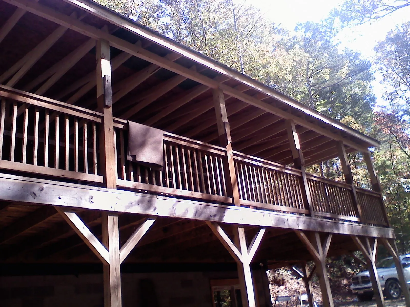 Timber framing under a new elevated porch and deck — Roof Leak Repair in Valrico by Roofing Brothers